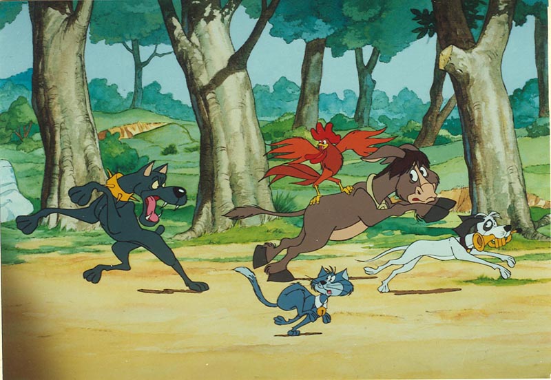 Los músicos de Bremen, un cuento protagonizado por un burro, un gato, un  gallo y un perro